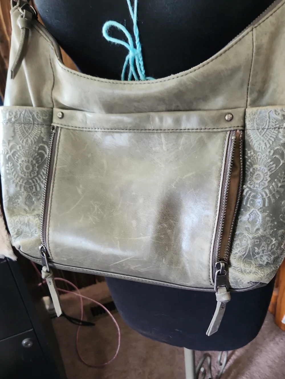 Vintage The Sak Leather Shoulder Bag